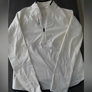 Reebok Quarter Zip-Up Cream Sweater